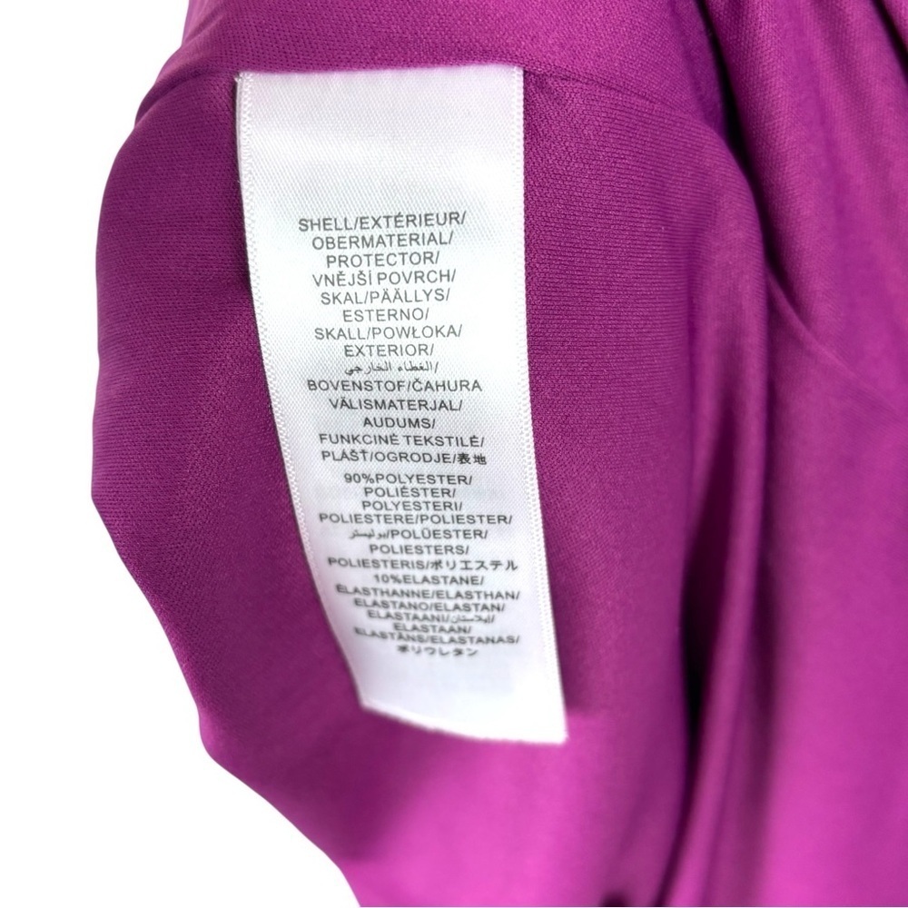 ADRIANNA PAPELL FUCHSIA PINK VELVET SURPLICE MIDI DRESS AP1D105513 - Picture 12 of 14